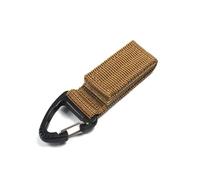 Porte-clés ruban en Nylon for Camping en plein air, randonnée, sac à dos tactique triangulaire, attache de sac de taille, 3 pièces(1Pc Khaki)