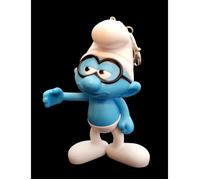 Porte-clés - Schtroumpf - a Lunettes - Grand Taille - (13 cm x 10 cm x 7 cm)