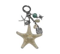 Porte-clés sécurisé et facile à utiliser avec ouverture en métal, thème océanique, coquille, étoiles de mer, alliage de poisson pour un transport quotidien, décoration de porte-clés tendance