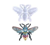 Porte-clés semi-stéréoscopique en silicone époxy en forme d'abeilles ornement pendentif artisanat pour cadeau de Saint-Valentin grandes abeilles porte-clés moules avec trou