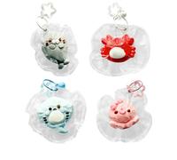 Porte-clés sensoriel apaisant, Jouet Animal Squish, Texture Douce avec Fonction apaisante Contre Le Stress, Jouet Anti-Stress, Gadget pour avec Un Design de Mignon, Jouets sensoriel
