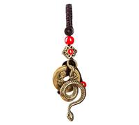 Porte-clés serpent chinois | Porte-clés année chinoise du serpent | Porte-clés esthétique vintage mascotte porte-bonheur animal ornement pour homme et femme - Fournitures de sac de moto, b, Refer to