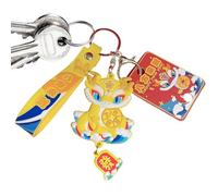 Porte-clés Serpent Chinois - Porte-clés Serpent 2025, Joli Pendentif Serpent Dessin Animé Pour Le Nouvel An | Porte-clés Avec Animaux, Décoration Pour Enfants, Mascotte Année, jaune, Fare riferimento