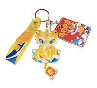 Porte-clés serpent du Nouvel An chinois, porte-clés de dessin animé pour sac à dos - Joli porte-clés pour le Nouvel An chinois festif, mascotte de voiture pour enfants et adultes, Jaune, Refer to