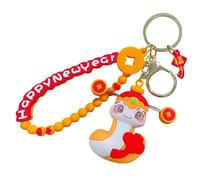 Porte-clés serpent du Nouvel An | Ornement classique de sac à dos de l'année du serpent - Porte-clés Année du serpent 2025, Ute Cartoon Snake Year Porte-clés ornement de sac à dos de voiture, Nœud