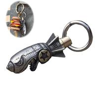 Porte-clés Shark Rocket Bomb, porte-clés en forme de bouteille de requin, porte-clés en forme de crâne (requin)