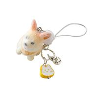 Porte-clés Shiba Inu floqué en peluche douce, breloque en forme de chien, chaîne de téléphone, accessoire de décoration léger pour les amoureux des animaux domestiques, porte-clés Shiba Inu pour sacs