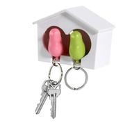 Porte-clés | Sifflet en forme de nichoir à oiseaux, crochet attaché à 2 anneaux, organisateur romantique pour la maison, l'appartement, le camping-car, l'entrée, le salon