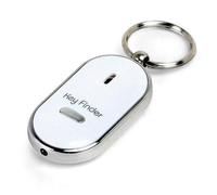 Porte-Clés Siffleur - Trouve Clé - Blanc - Bip sonore - Lumière LED - Mixte
