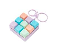 Porte-clés silencieux anti-stress avec 9 clics amovibles pour clavier mécanique pour bureau ou voyage, jouet anti-stress