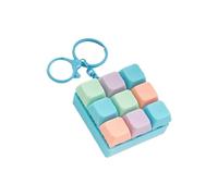 Porte-clés silencieux anti-stress avec 9 clics amovibles pour clavier mécanique pour bureau ou voyage, jouet anti-stress