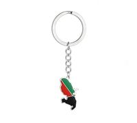Porte-Clés Simple Face Drapeau De La Martinique - Pendentif Géométrique En Forme De Goutte D'Huile - Souvenirs Nouveauté National Du Monde - Bijoux Pour Hommes Femme