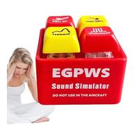 Porte-clés Simulateur D'avion, Pilot And Crew Alert Keychain Egps Warning Sound Simulator, Porte cles Pilote Avion, Avec Led, Bouton De Sécurité Du Cockpit D'aviation, Kesechains D'alerte D'avion