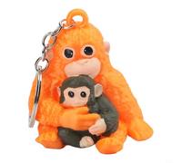 Porte-clés singe 3D ludique pour clés, sac, sac à dos, miroir de voiture, accessoire de bureau avec visage expressif et forme compacte
