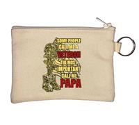 Porte-clés « Some People Call Me A Veteran Most Important Call Me Papa » - Beige