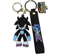 Porte-clés Sonic Shadow Hedgehog avec boucle et mousqueton