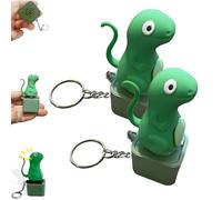 Porte-clés sonore lézard, Porte-clés Rechargeable avec Bouton sonore et lumières colorées, Jouet sensoriel Anti-anxiété for Adultes, Anti-Stress Portable(2pcs)