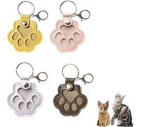 Porte-clés souvenir en cuir pour chien et chat, en forme de patte de chat, idéal pour ranger vos clés, sacs à dos, portefeuilles et téléphones.