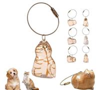 Porte-clés Souvenir en Fourrure De Chat, Pendentif Commémoratif en Poils De Chat, Pendentif Capsule Souvenir en Fourrure De Chat, Bouteille De Rangement pour Poils d'animaux