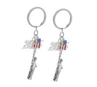 Porte-clés Souvenir New York 2025 en Métal Lot de 2 Pièces | Drapeau Américain et Statue Liberté, pour Clés de Voiture et Présent de Voyage