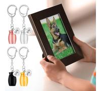 Porte-clés souvenir pour cendres d'animaux de compagnie, cylindre de crémation, souvenir de cendres de chien - Porte-clés cylindrique