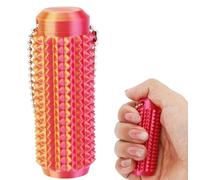 Porte-Clés Spiky Grippie Stim, Jouet Anti-Douleur Jouet Sensoriel à Pointes Fantaisie pour la Relaxation et la Concentration (Rouge-Or)
