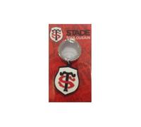 Porte clés - Stade Toulousain - U Noir - PVC - Anneau en métal - Mixte