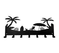 Porte-clés - Support mural adhésif en métal à 7 crochets, barre de rangement compacte | Organiseur d'entrée pour porte d'entrée, chambre à coucher, cuisine, salle de bain, bureau, maison, appartement