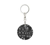 Porte-Clés Tableau périodique Science Chimie, Chaîne De Clés Métal Porte Clef Keychain pour Femme Hommes