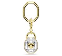 Porte-clés, Taille ovale, Blanc, Placage de ton or OS