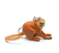 Porte-clés tamarin lion doré pendentif porte-clés singe primate or