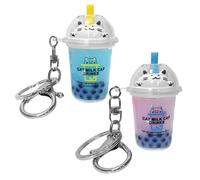 Porte-Clés Tasse De Thé Au Lait 2 Pièces, Porte-Clés Créatifs, Porte-Clés Intéressants, Pendentifs De Décoration De Sac, Porte-Clés De Dessin Animé Mignon