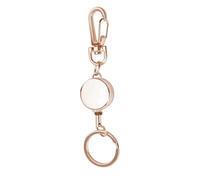 Porte-clés télescopique en métal Rose or argent, 21mm, facile à tirer, bobine de Badge, porte-carte d'identité, 1 pièce Pour Porte-Carte, Porte-Badge(Color4)