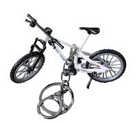 Porte-clés tendance avec pendentif en forme de vélo - Pratique - Chaîne de téléphone - Ornements de bijoux - Accessoire créatif pour vélo, blanc, taille unique