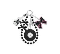 Porte-clés tendance en acrylique avec breloque en forme de note de guitare, parfait pour les amateurs de musique et de téléphone, b