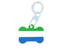 Porte-clés tendance en acrylique en forme d'os de chien avec motif double face pour chiens et chats