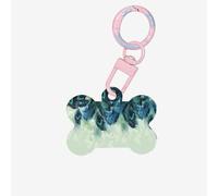 Porte-clés tendance en acrylique en forme d'os de paon pour chiens et chats