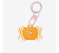 Porte-clés tendance en acrylique en forme d'os pour chiens et chats Motif tranche d'orange