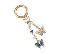 Porte-clés tendance en forme de lettre de fleur pour femmes, filles et hommes, joli breloque de avec des couleurs vives et des designs portables, porte-clés en alliage de fleurs, cadeaux