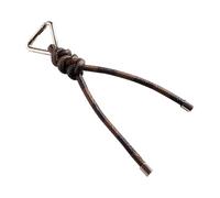 Porte-clés tendance en forme de triangle, accessoire en cuir PU souple, porte-clés tressé, artisanat, tenue de longue durée, porte-clés tressé à la main