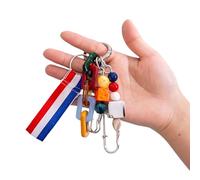 Porte-clés tendance en perles de macaron aux couleurs vives et chaîne tressée pour les amateurs de mode, porte-clés cadeau pour ami, C, taille unique