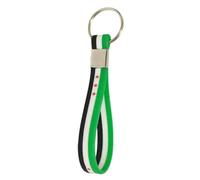 Porte-clés tendance en silicone robuste avec drapeaux syriens, idéal pour les adultes, les voyages, le sport et personnalisable