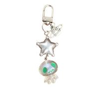 Porte-clés tendance planète poupée extraterrestre qui brille dans le, breloque de téléphone, pendentif mignon et amusant, pour filles, charme de téléphone portable