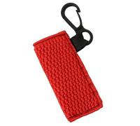 Porte-clés tendance pour baume à lèvres - Porte-rouge à lèvres élastique à clipser - Accessoire de voyage pratique - Accessoire de rangement fait à la main pour femmes et filles, Rouge, Taille unique