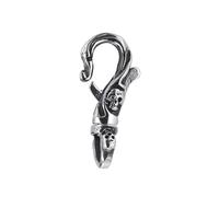 Porte-clés tête de mort en acier inoxydable pour homme, porte-clés gothique, accessoires unisexe, porte-clés en acier inoxydable pour fête d'Halloween, フリーサイズ