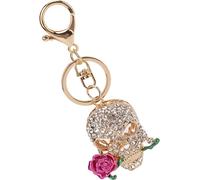 Porte-clés tête de mort, porte-clés voiture, porte-clés sac à main, porte-clés cool, tête de mort en strass, porte-clés