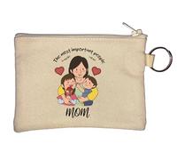 Porte-clés « The Most Important People in My Life Call Me Mom » - Beige