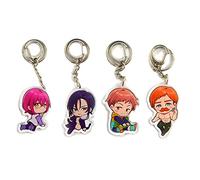 Porte-clés The Seven Deadly Sins avec pendentif en acrylique et 4 figurines de collection à suspendre pour clé, carte, portefeuille et autres petites pièces - -