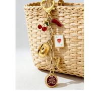 Porte-clés thème de la Saint-Valentin, accessoire de bouchon de bouteille porte-bonheur, porte-clés Ibiza Cherry Gold. Décoré de bottes dorées, chapeau de cowboy, cerises rouges mignonnes, accessoires