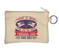 Porte-clés « There is More for us to gain Through Love Than Hate » Beige